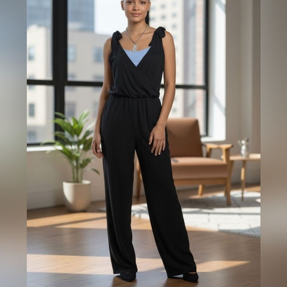 ALI & JAY Pants - Ali & Jay Black Sleeveless Jumpsuit Medium #CAP17